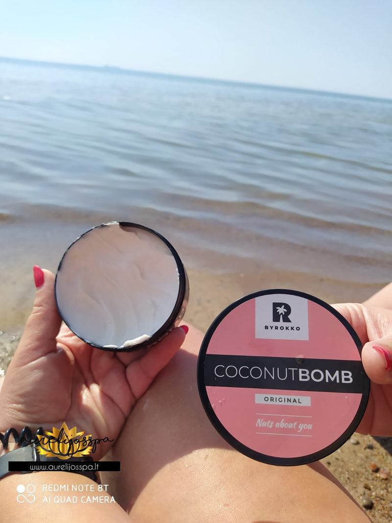 Plaukų kaukių Rinkinys tai puiki dovana Jai ir Jam - Maitinanti kokosų plaukų kaukė pažeistiems plaukams - BYROKKO