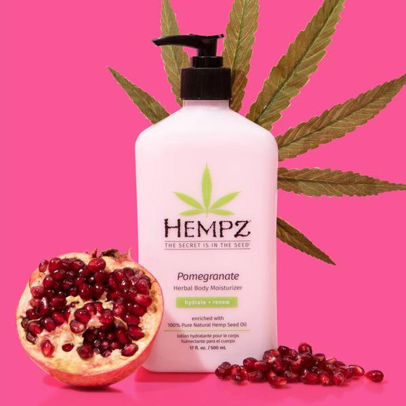 Hempz Drėkinantis kūno kremas su Granatų vaisių ekstraktu ir Kanapių aliejumi sausai odai - Original Pomegranate Herbal Body Moisturizer Body Lotion