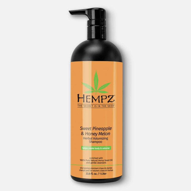 Hempz Sweet Pineapple & Honey Melon Apimties Suteikiantis Plaukų Šampūnas su Kanapių aliejumi sausiems ir ploniems plaukams, skatina plaukų augimą