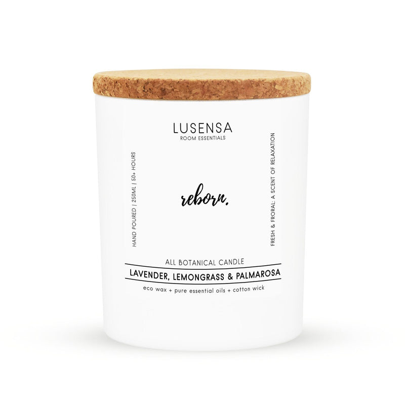 Prabangi kvepianti namų žvakė "ATGIMIMAS" pagaminta iš ekologiško rapsų vaško - LUSENSA