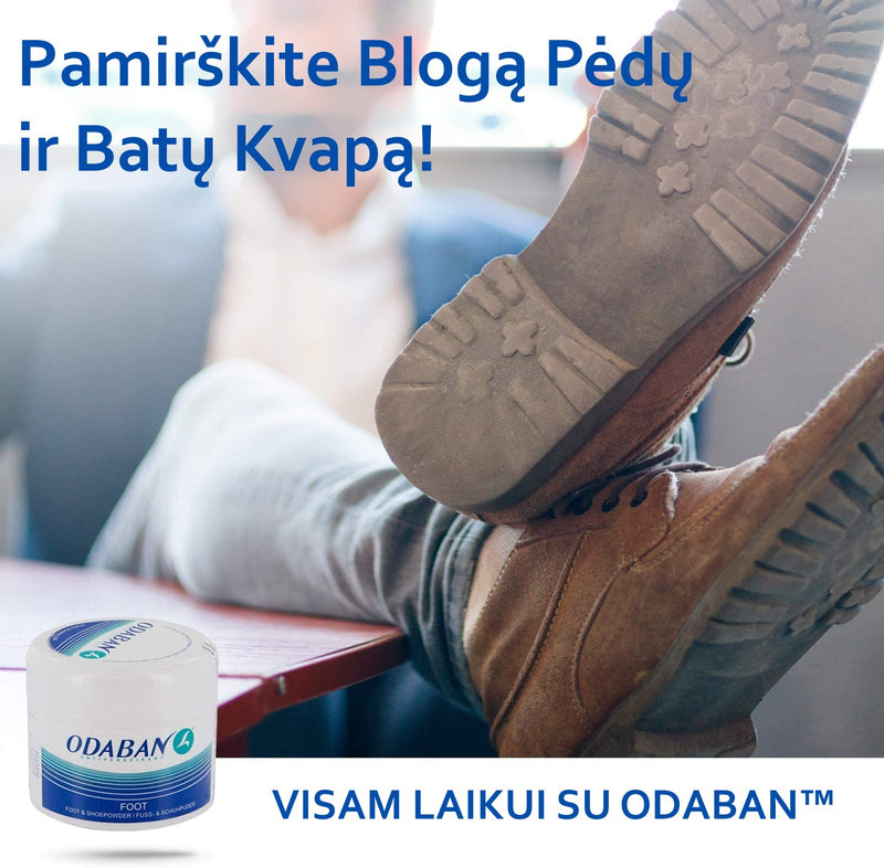 ODABAN Pėdų ir Batų Antiperspirantas nuo Blogo Kvapo, mažina prakaitavimą ir gydo pažeistą pėdų odą