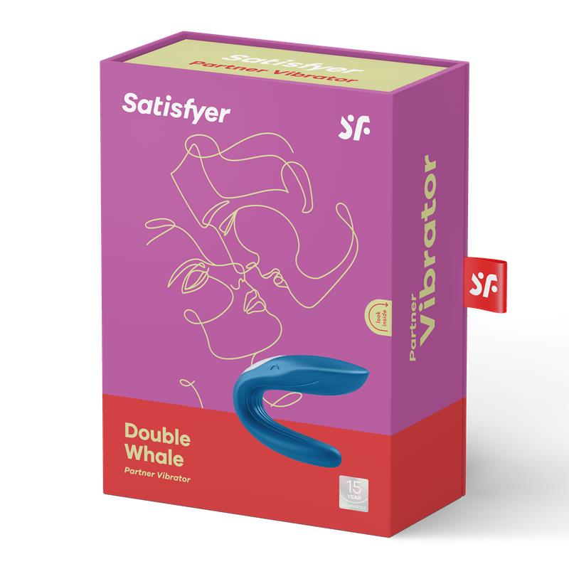 Porų vibratorius puiki dovana Jai ir Jam - Satisfyer Double Whale Partner Vibrator