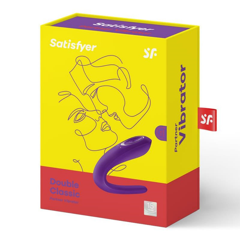 Porų vibratorius - klitorio ir penio stimuliatorius su galingu vibracijos varikliu | Satisfyer sekso žaislai suaugusiems, Double Classic Partner Vibrator