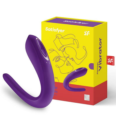 Porų vibratorius - klitorio ir penio stimuliatorius su galingu vibracijos varikliu | Satisfyer sekso žaislai suaugusiems, Double Classic Partner Vibrator