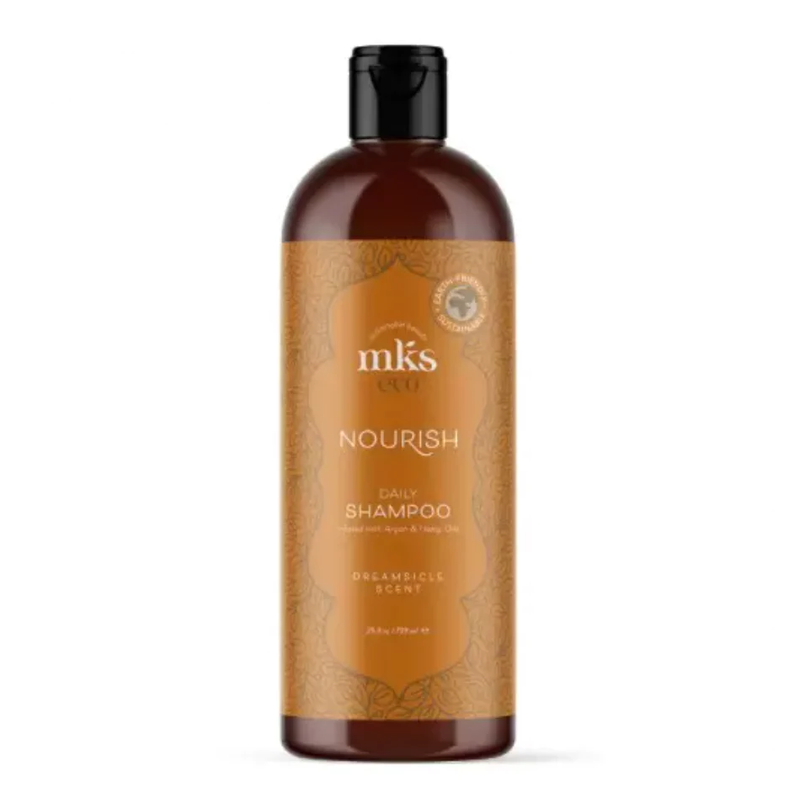 MKS eco Marrakesh Maitinantis Plaukų Šampūnas Slyvų ir Mandarinų Aromato su argano ir kanapių aliejumi, Intensyviai drėkina plaukus, atkuria tinkamą drėgmės lygį ir Sumažina plaukų lūžinėjimą