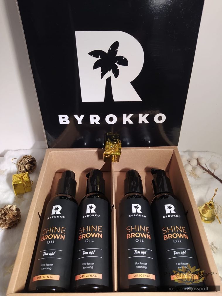 Shine Brown įdegio aliejus rinkinys-dovana | BYROKKO - AurelijosSPA