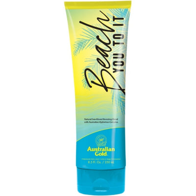 Soliariumo įdegio kremas Australian Gold BEACH YOU TO IT 250ml akimirksniu suteikia tamsų ir natūraliai atrodantį įdegį