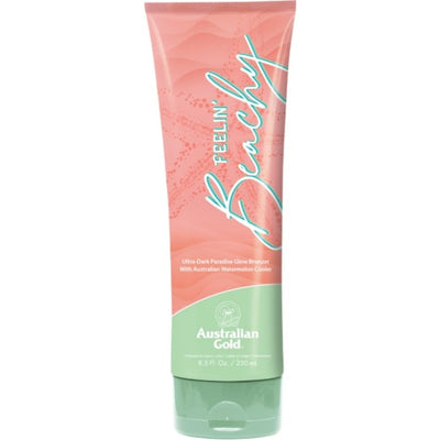 Soliariumo įdegio kremas Australian Gold FEELIN' BEACHY 250ml užtikrina sodriai tamsų ir ilgai išliekantį įdegį