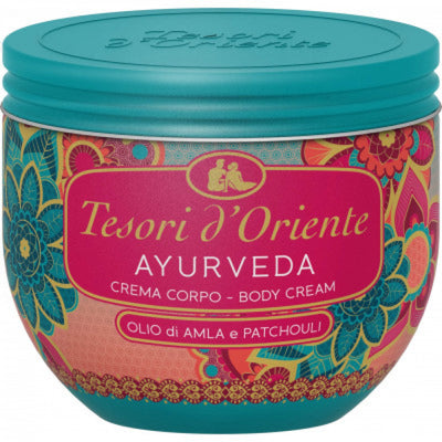 Tesori d'Oriente AYURVEDA Body Cream, Drėkinantis Kūno Kremas, parfumuotas kūno kremas, rytietiškas kūno kremas, maitinantis kūno kremas, moteriškas kūno kremas, vyriškas kūno kremas