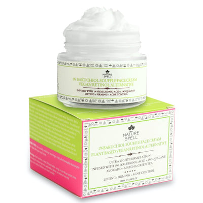 1% Bakučiolio Veido Kremas su Hialurono Rūgštimi - Nature Spell