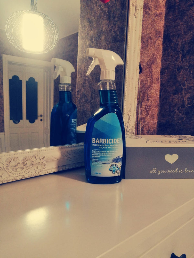 Dezinfekcinis skystis paviršiams | BARBICIDE disinfection spray 1000 ml - AurelijosSPA