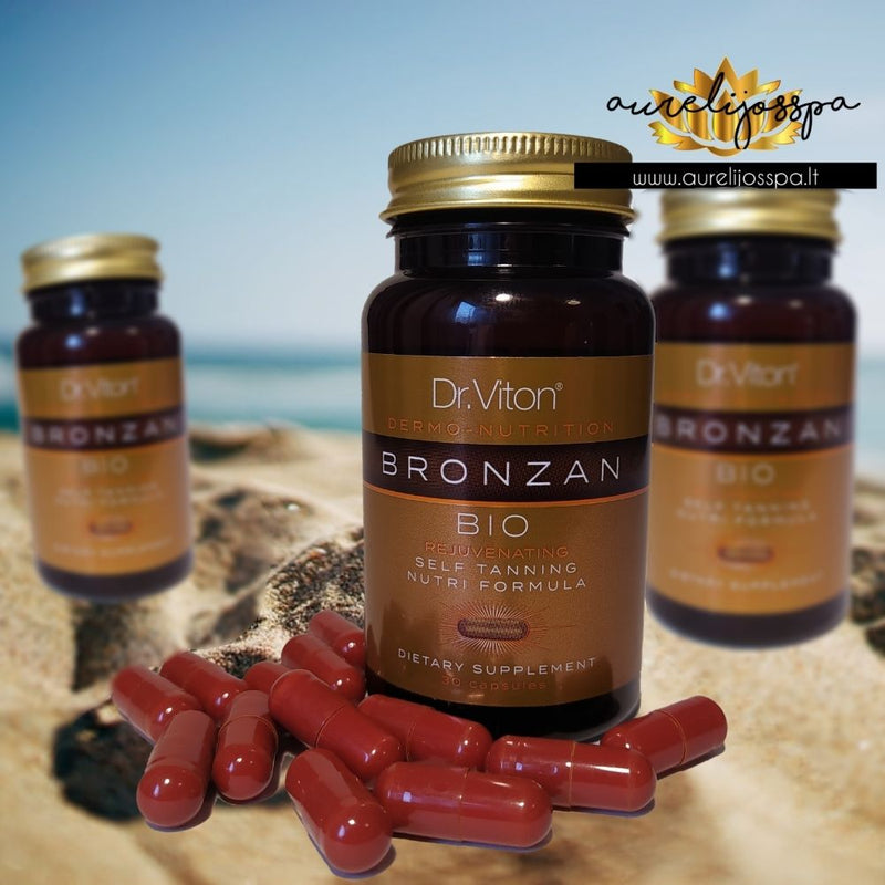 Savaiminio Įdegio kapsulės įdegiui be saulės - Dr. Viton BRONZAN BIO