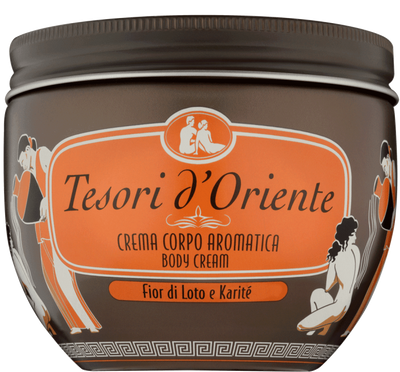 Tesori d'Oriente  LOTUS FLOWER Body Cream, Drėkinantis Kūno Kremas, parfumuotas kūno kremas, rytietiškas kūno kremas, maitinantis kūno kremas, moteriškas kūno kremas, vyriškas kūno kremas