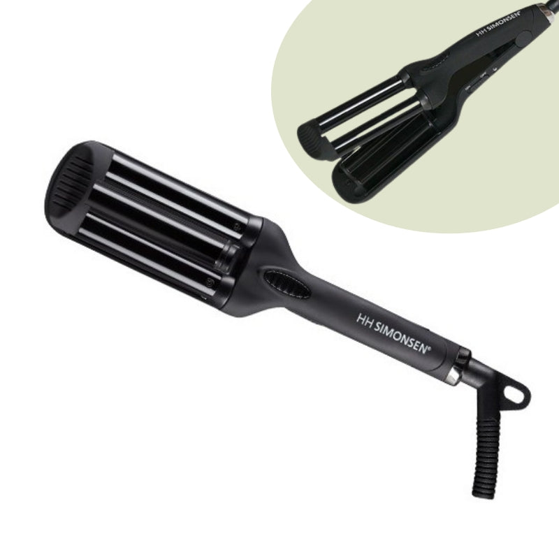 HH Simonsen ROD VS5 MIDI Kelioninės Keramikinės Plaukų Garbanojimo Žnyplės, padės sukurti ilgai išliekančias paplūdimio stiliaus garbanas, puikiai tinka storiems plaukams