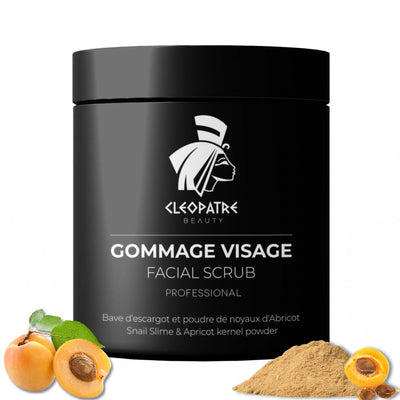 Profesionalus veido šveitiklis su Sraigių sekretu ir Abrikosų kauliukų pudra - Cleopatre Beauty