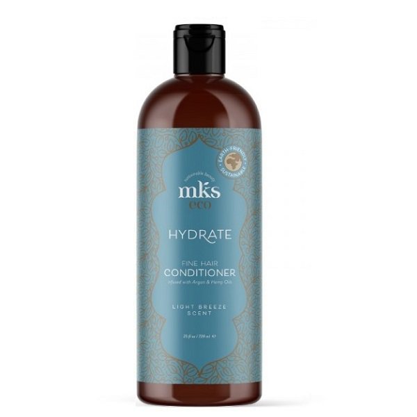 MKS eco Marrakesh Drėkinantis Kondicionierius Ploniems Plaukams bergamontės ir kadagio uogų aromato, suteikia plaukams glotnios tekstūros ir blizgesio