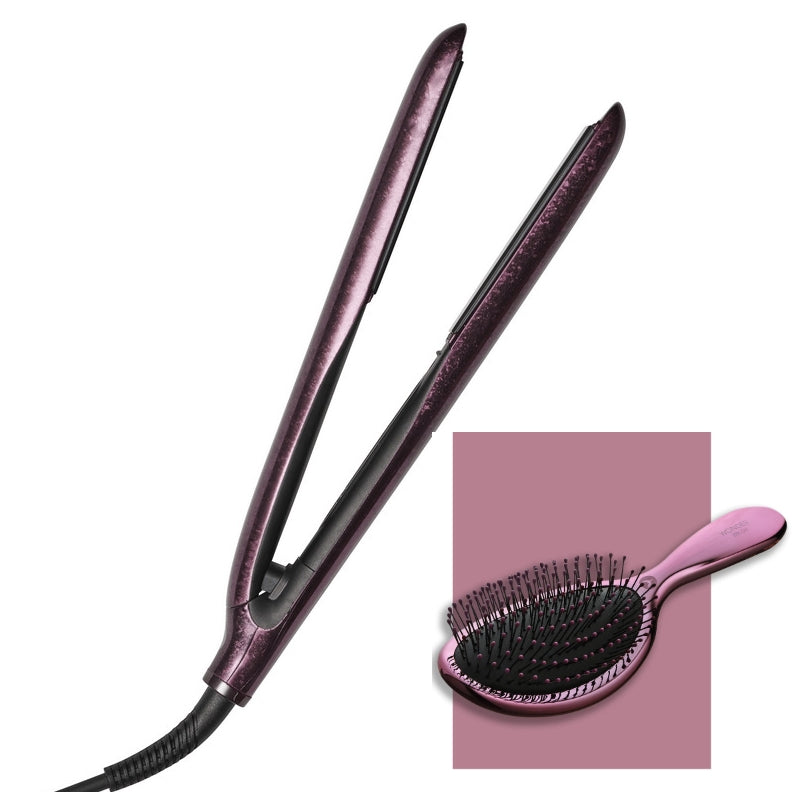 HH Simonsen TRUE DIVINITY MK2 Limited Edition Amazing Amethyst Profesionalus Keramikinis Plaukų Tiesintuvas su Šukomis, idealiai tinka plaukų tiesinimui ir garbanų formavimui