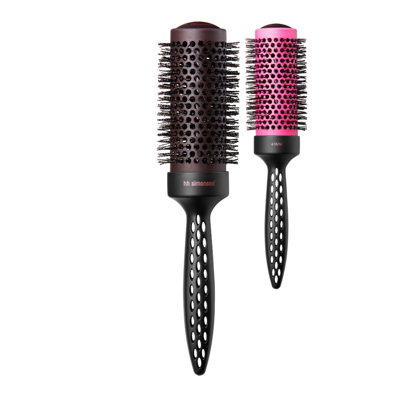 HH Simonsen HEAT BRUSH Keramikinis Plaukų Džiovinimo Šepetys su Nano Šereliais, greitai išsidžiova plaukus, formuoja garbanas ir suteikia plaukams daugiau apimties