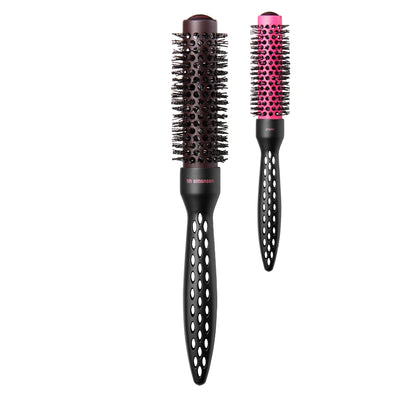 HH Simonsen HEAT BRUSH Keramikinis Plaukų Džiovinimo Šepetys su Nano Šereliais, greitai išsidžiova plaukus, formuoja garbanas ir suteikia plaukams daugiau apimties