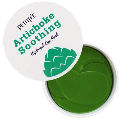 PETITFEE Drėkinanti hidrogelinė paakių kaukė su Artišokų lapų ekstraktu, Kolagenu ir Hialurono rūgštimi sausai odai