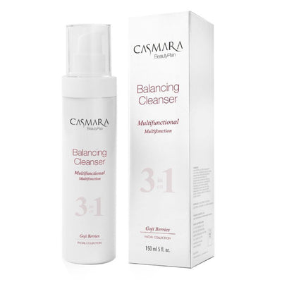 Natūralus veido prausiklis su Goji uogomis 3in1, normaliai ir sausai odai - Casmara Balancing Cleanser Multifunctional