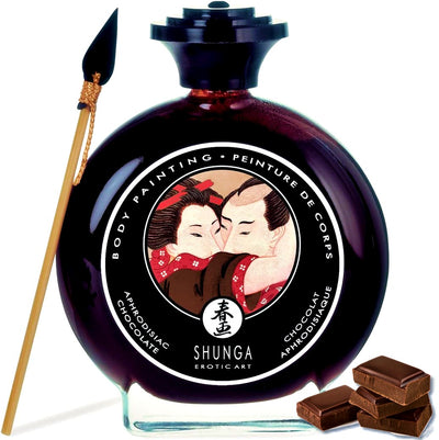 Valgomi šokolado skonio Kūno dažai su Afrodiziaku - SHUNGA Erotic Art Body Paint