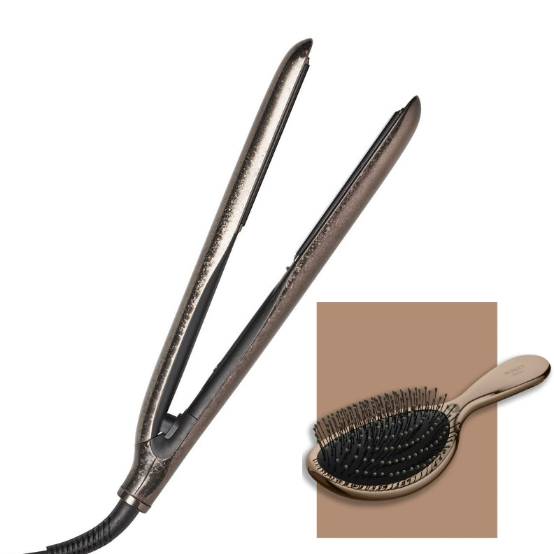 HH Simonsen TRUE DIVINITY MK2 Limited Edition Alluring Amber Profesionalus Keramikinis Plaukų Tiesintuvas su Šukomis, idealiai tinka plaukų tiesinimui ir garbanų formavimui