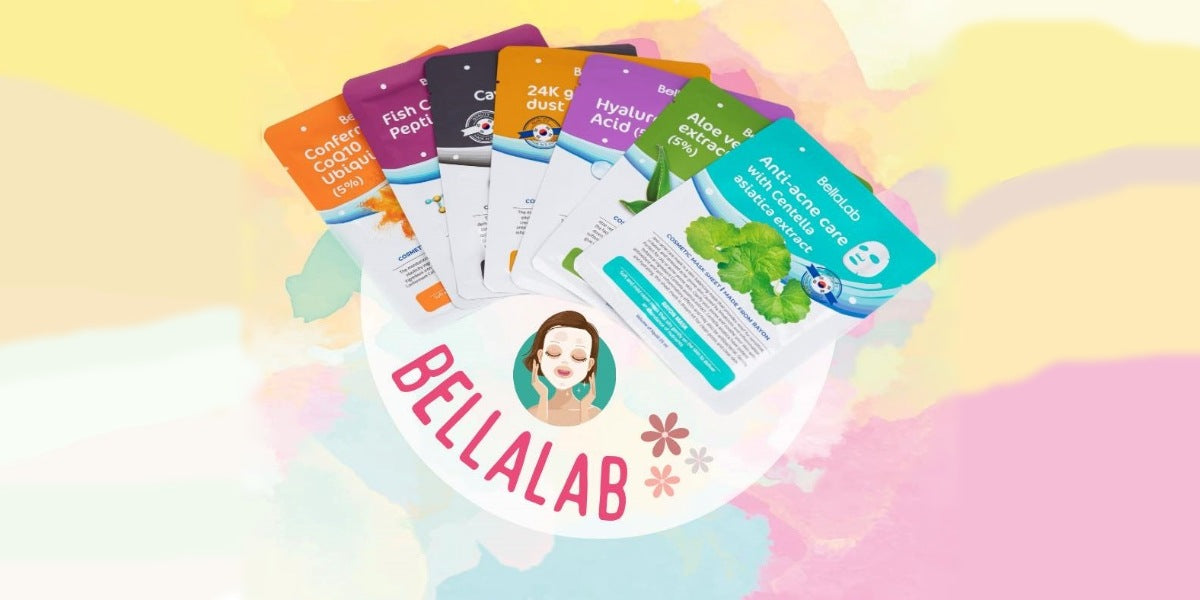 BELLALAB Sheet Face Masks, Hoja de mascarilla facial cosmética