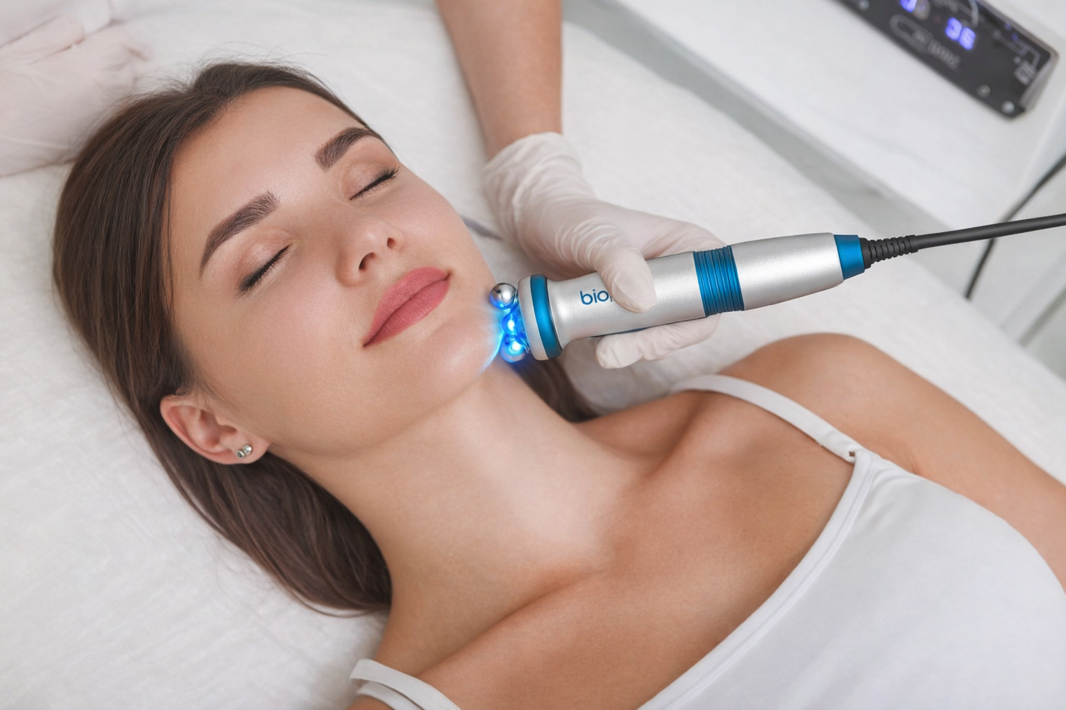 Bio Pen T6 Dr. Pen RF 1 MHz odos stangrinimo aparatas veidui ir kaklui, Bio Pen T6 Dr. Pen RF 1 MHz skin tightening device for face and neck