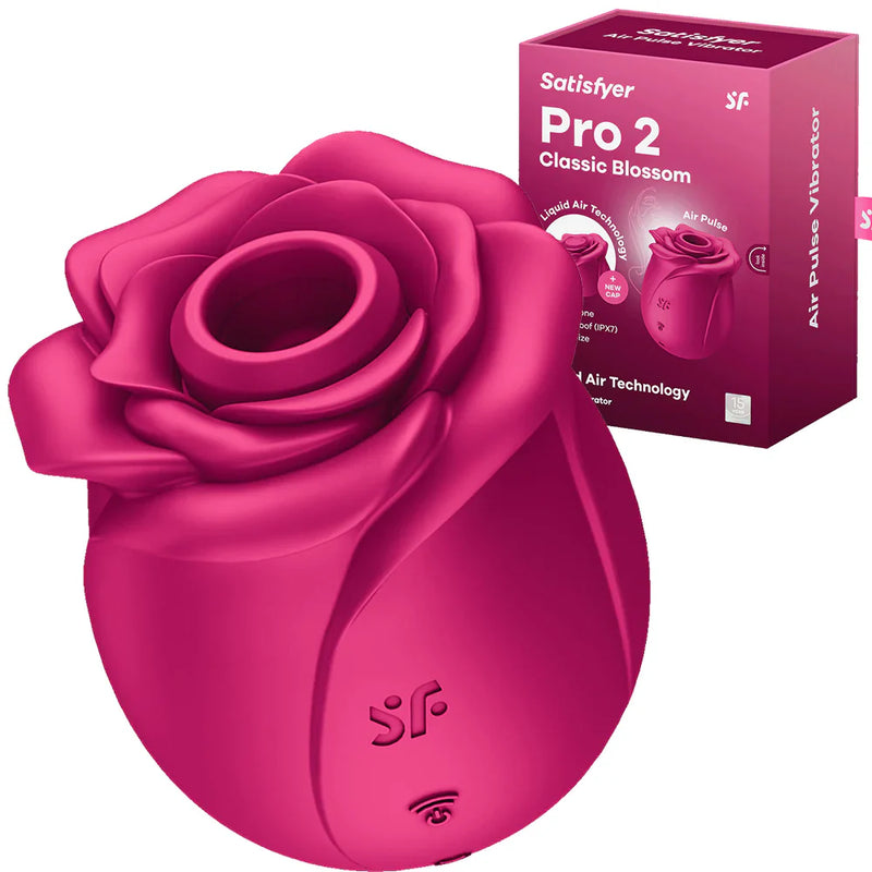 SATISFYER Pro 2 Classic Blossom Clitoral Rose Klitorio Masažuoklis, Klitorio vibratorius, pulsuojantis vibratorius, klitorinis vibratorius, sekso žaislai suaugusiems, moteriškas vibratorius