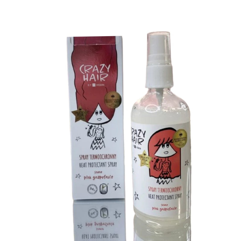 Crazy Hair Pink Grapefruit Heat Protection Spray, Apsauginis Plaukų Purškiklis nuo Karščio ir Saulės, plaukų apsauga nuo karščio, plaukų apsauga nuo saulės, plaukų purškiklis nuo karščio, plaukų purškiklis nuo saulės, plaukų purškiklis nuo UV