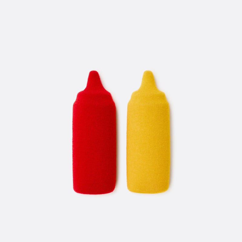 EAT MY SOCKS Ketchup Mustard, Kojinės Kečupas ir Garstyčios, žaismingos spalvotos kojinės, Originali dovana vyrams, moterims, vaikams ir paaugliams, universalus dydis, padažų formos kojinės