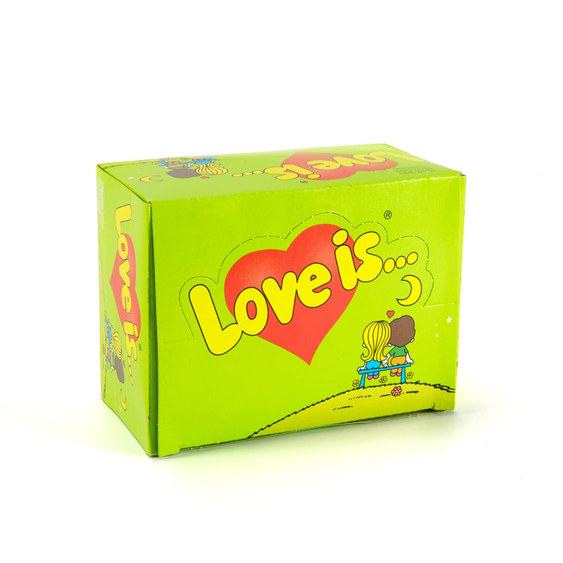 LOVE IS Apple and Lemon Flavored Bubble Gum 1 BOX (4,2g x 100pcs), Sweet Gift