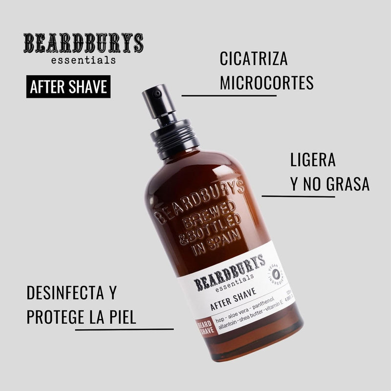 Beardburys Essentials Mosturizing After Shave, Drėkinamasis Losjonas po Skutimo, vyriška kosmetika po skutimosi, barzdos aliejus, barzdos kremas, drėkinantis barzdos eliksyras, barzdos putos, barzdos gelis