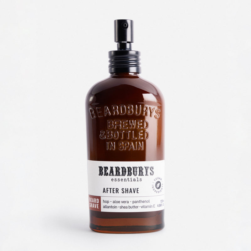 Beardburys Essentials Mosturizing After Shave, Drėkinamasis Losjonas po Skutimo, vyriška kosmetika po skutimosi, barzdos aliejus, barzdos kremas, drėkinantis barzdos eliksyras, barzdos putos, barzdos gelis