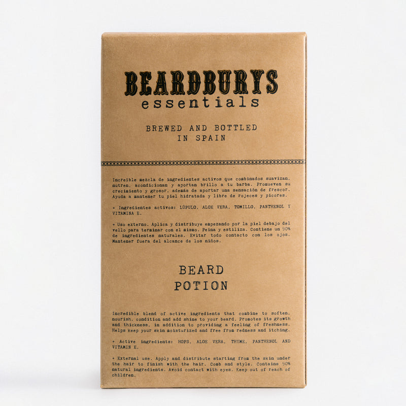 Beardburys Essentials Beard Potion, Maitinamasis Barzdos Kremas - Eliksyras, vyriška kosmetika po skutimosi, barzdos aliejus, barzdos kremas, drėkinantis barzdos eliksyras, barzdos putos, barzdos gelis