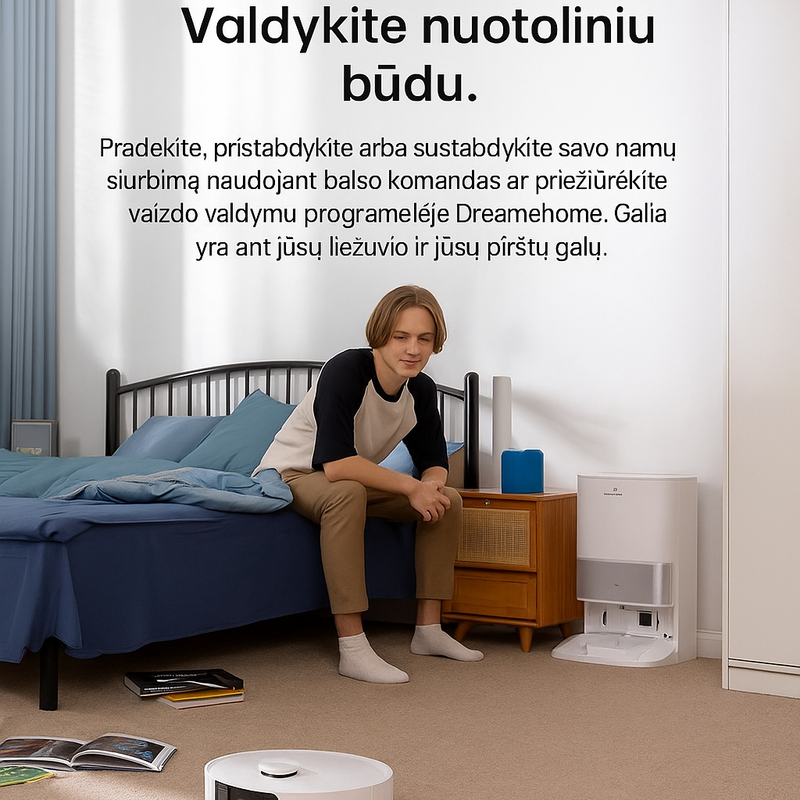 Dulkių Siurblys-Robotas Dreame L10S Plus, Su Plovimo Funkcija, Automatinis Išsivalymas
