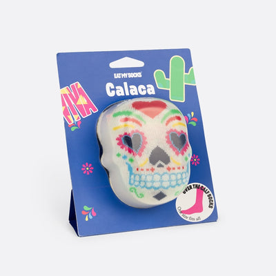 EAT MY SOCKS Calaca, Kojinės Meksikietiška Kaukolė, žaismingos spalvotos kojinės, Originali dovana vyrams, moterims, vaikams ir paaugliams, universalus dydis, kaukolės formos kojinės