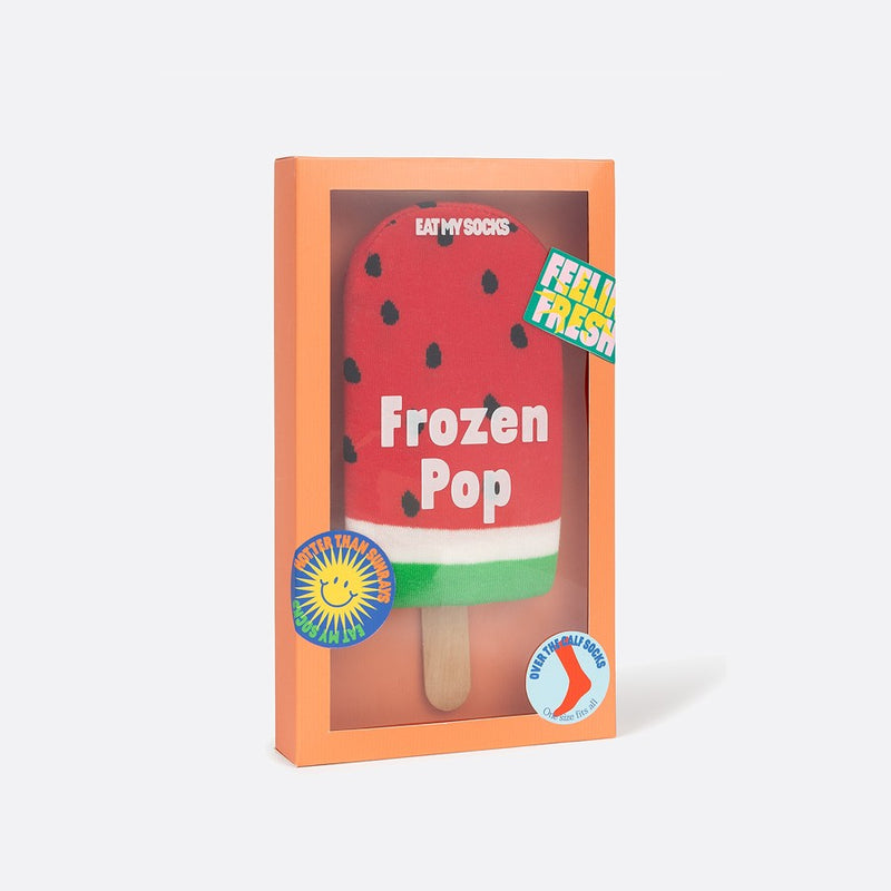 EAT MY SOCKS Frozen Pop Watermelon, Kojinės Arbūziniai Ledai ant pagaliuko, žaismingos spalvotos kojinės, Originali dovana vyrams, moterims, vaikams ir paaugliams, universalus dydis, vaisinių ledų formos kojinės