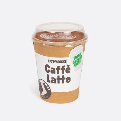 EAT MY SOCKS Caffè Latte, Kojinės Kava Latte su Pieno Puta, žaismingos spalvotos kojinės, Originali dovana vyrams, moterims, vaikams ir paaugliams, universalus dydis, latte kavos formos kojinės