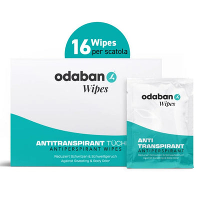 Odaban Antiperspirant Wipes – efektyvios servetėlės nuo gausaus prakaitavimo ir nemalonaus kvapo.