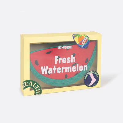 Kojinės Arbūzas, žaismingos spalvotos kojinės, Originali dovana vyrams, moterims, vaikams ir paaugliams, universalus dydis, arbūzo formos kojinės  - EAT MY SOCKS Fresh Watermelon
