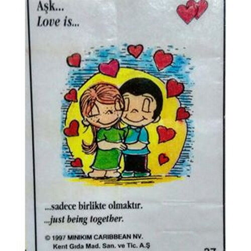 LOVE IS Coconut & Pineapple Flavored Bubble Gum 1 BOX 4,2g x 100pcs, Sweet Gift