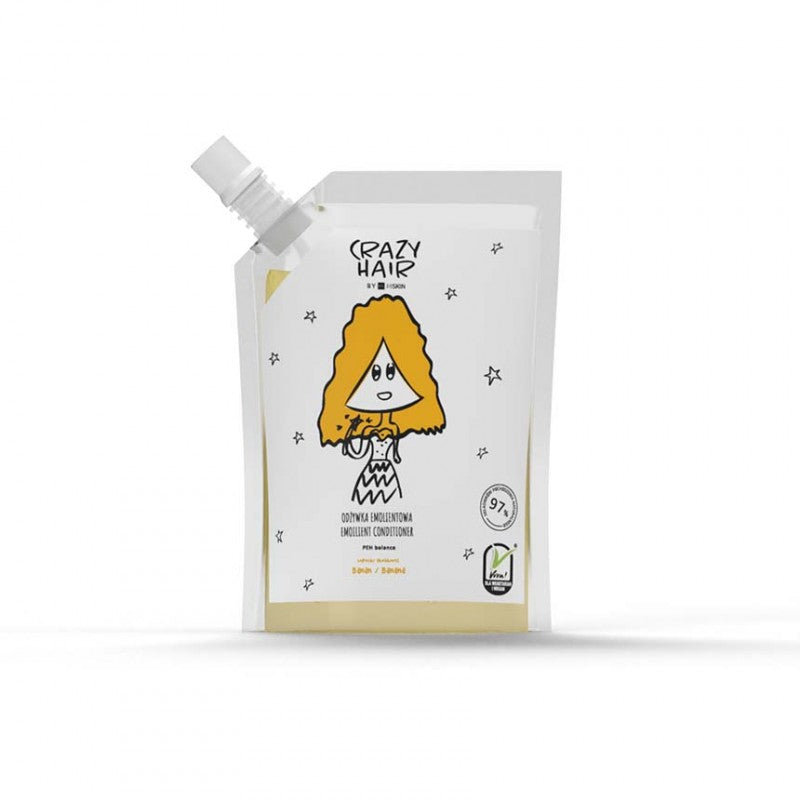 Crazy Hair Banana Conditioner 100 ml, Minkštinantis Kondicionierius Sausiems Plaukams, kondicionierius dažytiems plaukams, kondicionierius pažestiems plaukams, kondicionierius jautriai galvos odai, apimtį suteikiantis plaukų kondicionierius, plaukų kondicionierius su bananais