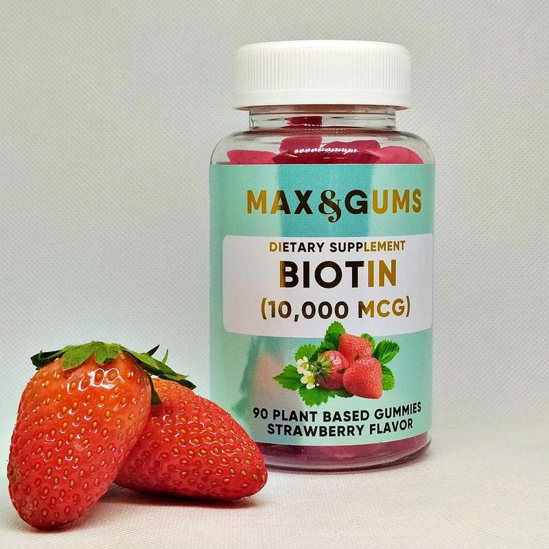 Natūralūs vitaminai-guminukai su Biotinu skatina plaukų augimą, gerina odos būklę ir gerina nervų sistemos veiklą - Max & Gums
