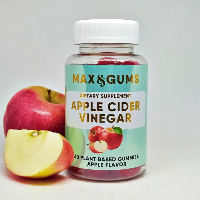 Obuolių sidro acto vitaminai guminukai sveikam žarnynui ir svorio kontrolei - Max & Gums