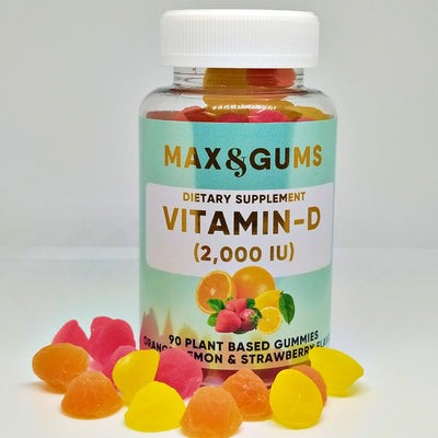 Natūralūs Vitamino D guminukai Maisto papildas imuninei sistemai, kaulams ir raumenims - Max & Gums