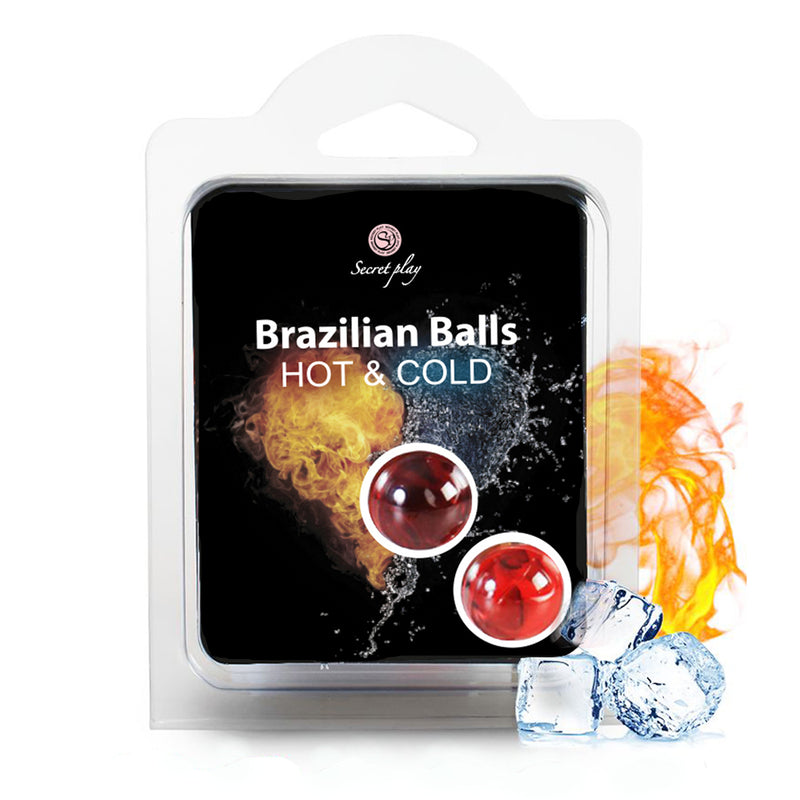 Šildančio ir Šaldančio efekto Braziliški masažo aliejaus kamuoliukai, erotiniam masažui ir stipresniam orgazmui - Brazilian Balls Cold effect