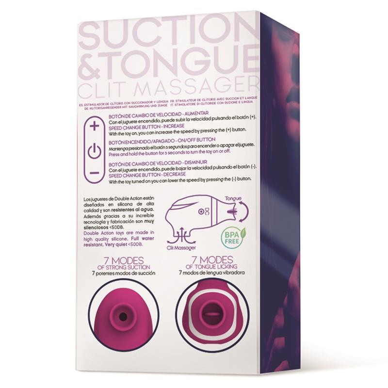 Vakuuminis Klitorio Stimuliatorius su vibruojančiu liežuvėliu puiki dovana Jai - Action