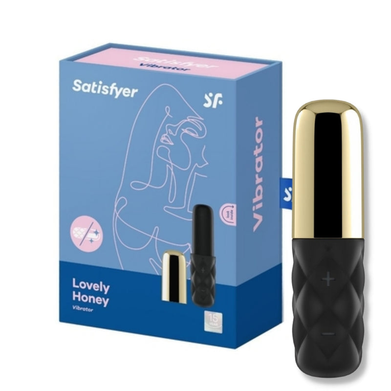 Vibratorius kulka lūpdažis | Satisfyer - Lovely Honey Lipstick Vibrator